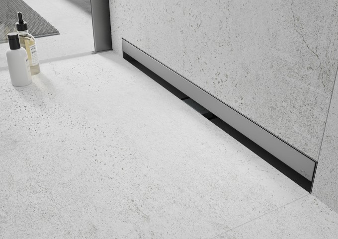 wall linear drain chrome